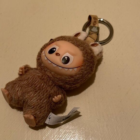 Authentic PopMart Labubu The Monsters Pin for Love Series "&" Brown Plush Pendan - Picture 11 of 11